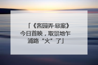 《酱园弄·悬案》今日首映，取景地乍浦路“火”了