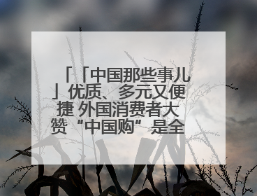 「中国那些事儿」优质、多元又便捷 外国消费者大赞“中国购”是全新体验！