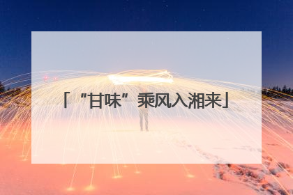 “甘味”乘风入湘来