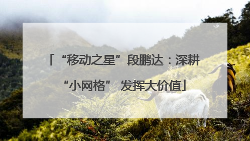 “移动之星”段鹏达：深耕“小网格” 发挥大价值