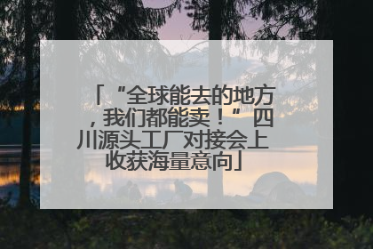 “全球能去的地方，我们都能卖！”四川源头工厂对接会上收获海量意向