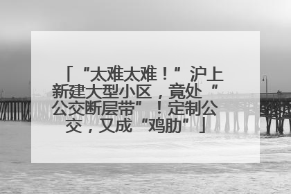 “太难太难！”沪上新建大型小区，竟处“公交断层带”！定制公交，又成“鸡肋”