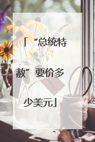 “总统特赦”要价多少美元