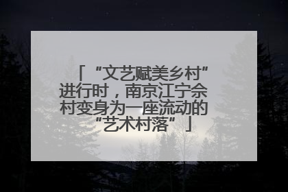 “文艺赋美乡村”进行时，南京江宁佘村变身为一座流动的“艺术村落”