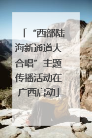 “西部陆海新通道大合唱”主题传播活动在广西启动