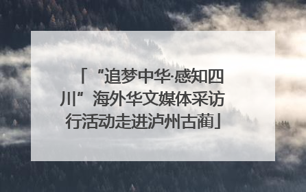 “追梦中华·感知四川”海外华文媒体采访行活动走进泸州古蔺