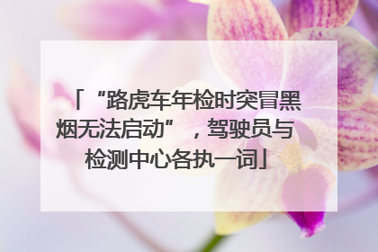 “路虎车年检时突冒黑烟无法启动”，驾驶员与检测中心各执一词