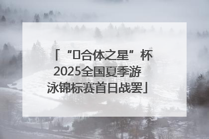 “﻿合体之星”杯2025全国夏季游泳锦标赛首日战罢
