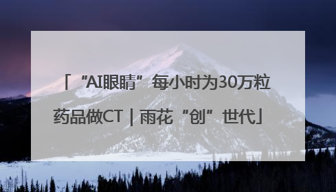 “AI眼睛”每小时为30万粒药品做CT｜雨花“创”世代