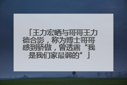 王力宏晒与哥哥王力德合影，称为博士哥哥感到骄傲，曾透露“我是我们家最弱的”