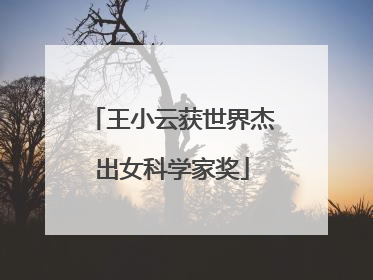 王小云获世界杰出女科学家奖