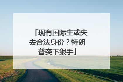 现有国际生或失去合法身份？特朗普突下狠手