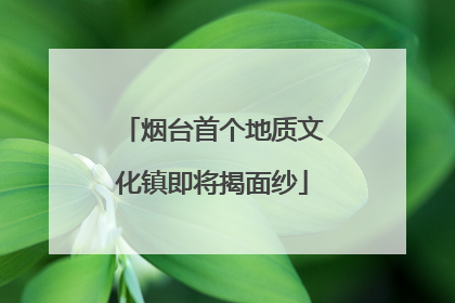 烟台首个地质文化镇即将揭面纱
