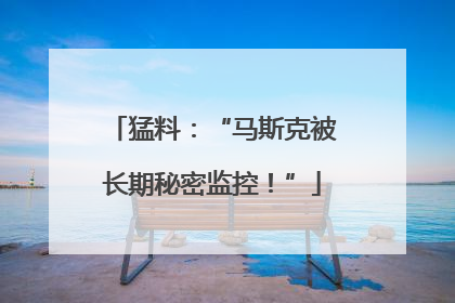 猛料：“马斯克被长期秘密监控！”
