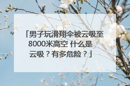 男子玩滑翔伞被云吸至8000米高空 什么是云吸？有多危险？
