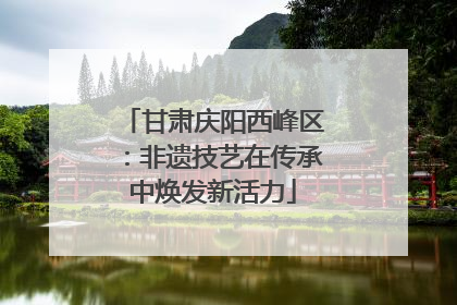 甘肃庆阳西峰区：非遗技艺在传承中焕发新活力