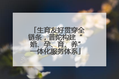 生育友好贯穿全链条，普陀构建“婚、孕、育、养”一体化服务体系