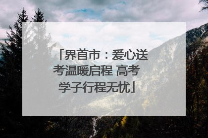 界首市：爱心送考温暖启程 高考学子行程无忧