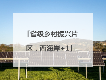 省级乡村振兴片区，西海岸+1