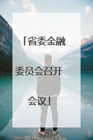 省委金融委员会召开会议