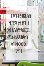 科技赋能蛋鸡养殖！潍坊诸城现代化基地年销4000万