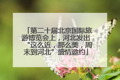 第二十届北京国际旅游博览会上，河北发出“这么近，那么美，周末到河北”盛情邀约