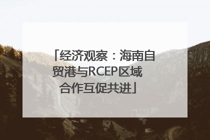 经济观察：海南自贸港与RCEP区域合作互促共进