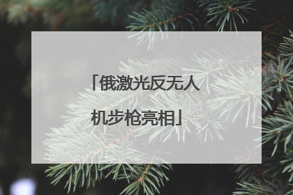俄激光反无人机步枪亮相