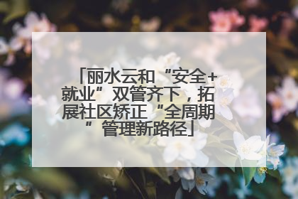丽水云和“安全+就业”双管齐下，拓展社区矫正“全周期”管理新路径