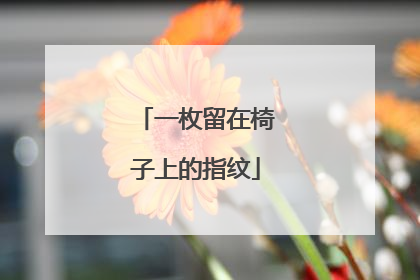 一枚留在椅子上的指纹