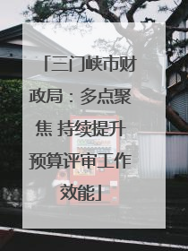 三门峡市财政局：多点聚焦 持续提升预算评审工作效能