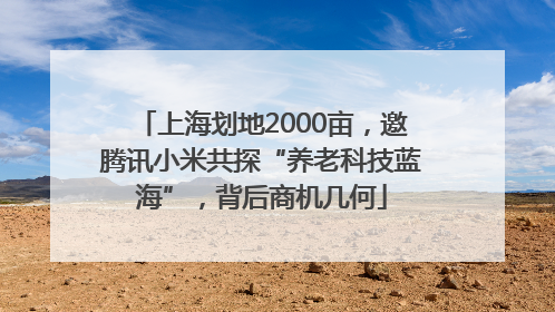 上海划地2000亩，邀腾讯小米共探“养老科技蓝海”，背后商机几何