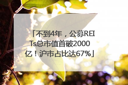 不到4年，公募REITs总市值首破2000亿！沪市占比达67%