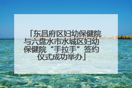 东昌府区妇幼保健院与六盘水市水城区妇幼保健院“手拉手”签约仪式成功举办