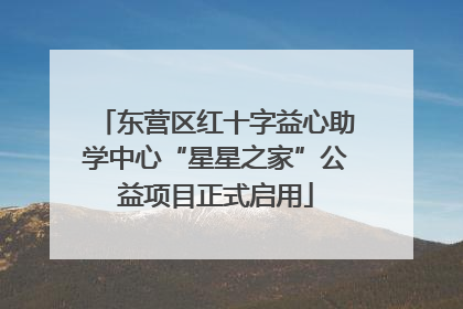 东营区红十字益心助学中心“星星之家”公益项目正式启用