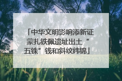 中华文明影响添新证 蒙扎铁佩遗址出土“五铢”钱和斜纹纬锦