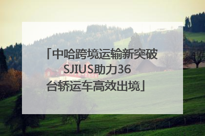 中哈跨境运输新突破 SJIUS助力36台轿运车高效出境