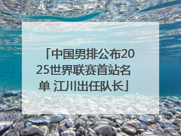 中国男排公布2025世界联赛首站名单 江川出任队长