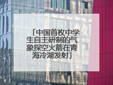 中国首枚中学生自主研制的气象探空火箭在青海冷湖发射