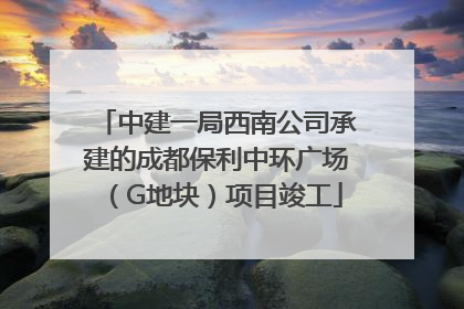 中建一局西南公司承建的成都保利中环广场（G地块）项目竣工