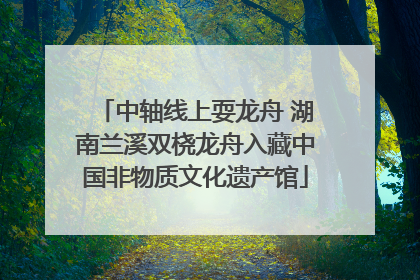 中轴线上耍龙舟 湖南兰溪双桡龙舟入藏中国非物质文化遗产馆