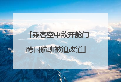 乘客空中欲开舱门 跨国航班被迫改道