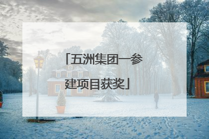 五洲集团一参建项目获奖