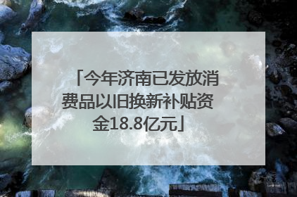 今年济南已发放消费品以旧换新补贴资金18.8亿元