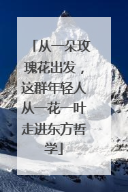从一朵玫瑰花出发，这群年轻人从一花一叶走进东方哲学