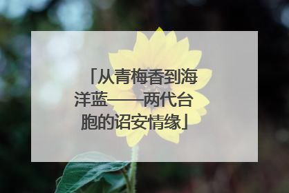 从青梅香到海洋蓝——两代台胞的诏安情缘