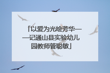 以爱为光绘芳华——记通山县实验幼儿园教师管聪敏