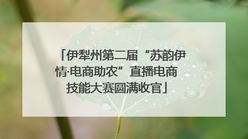 伊犁州第二届“苏韵伊情·电商助农”直播电商技能大赛圆满收官