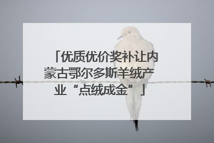 优质优价奖补让内蒙古鄂尔多斯羊绒产业“点绒成金”