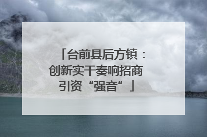 台前县后方镇：创新实干奏响招商引资“强音”